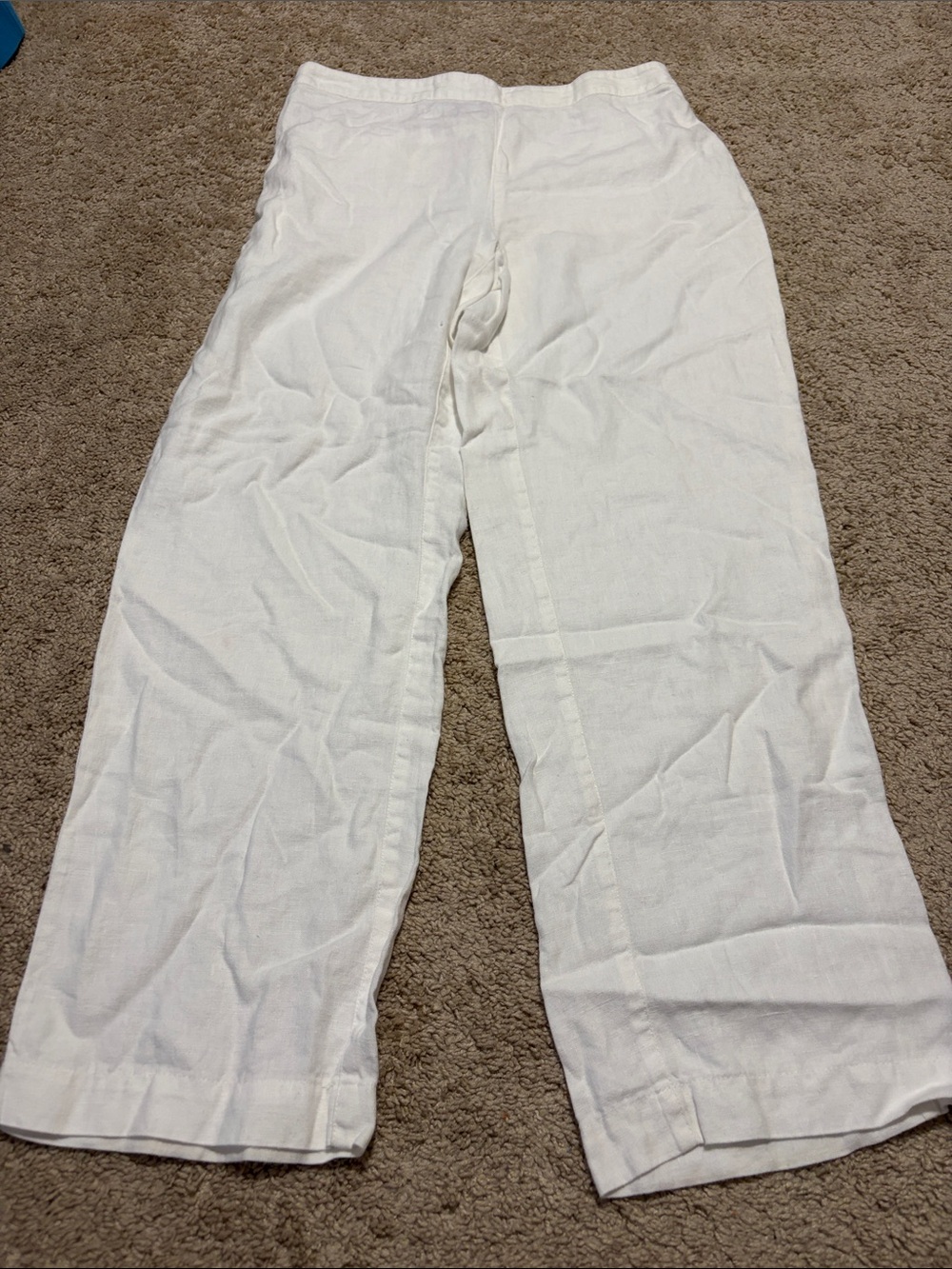 Chicos White Linen Pants Pull On Size  Small (0.5) Summer